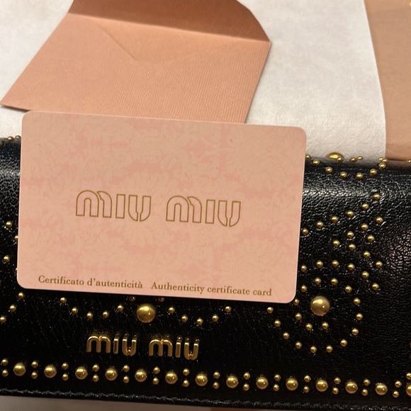 Miu Miu stub black wallet, NWT - Picture 7 of 9
